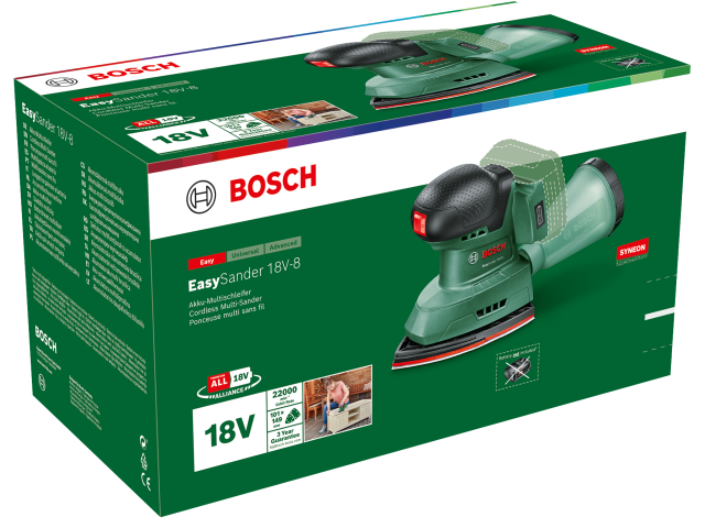  Akumulatorski večnamenski brusilnik Bosch EasySander 18V-8, 06033E3002